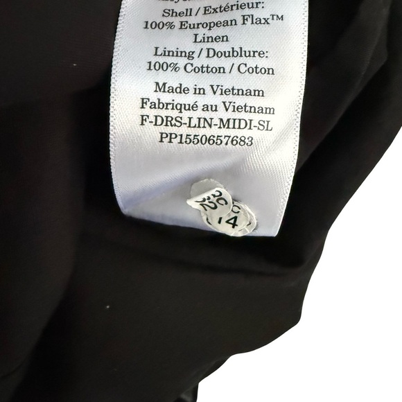 Everlane The Linen V-Neck Midi Dress Sz 4 - Picture 5 of 8